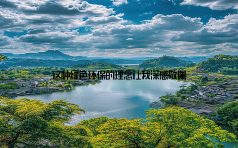 这种绿色环保的理念让我深感敬佩