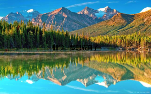 如今, 梦想成真了