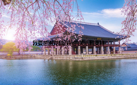 我要感谢党和政府的关心和支持