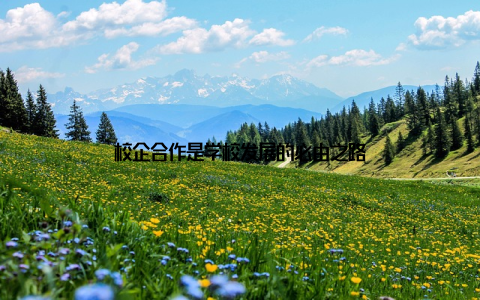 校企合作是学校发展的必由之路