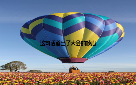 这句话道出了大会的核心