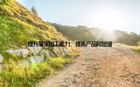 提升屠宰加工能力, 提高产品附加值