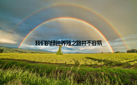 我们的绿色养殖之路并不容易