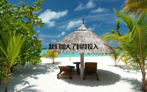 我们加大了科技投入