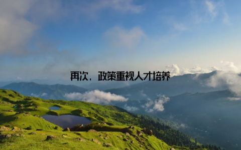 再次, 政策重视人才培养