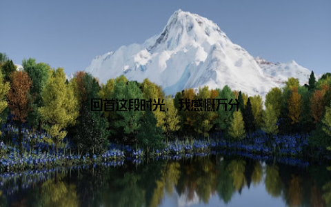 回首这段时光, 我感慨万分